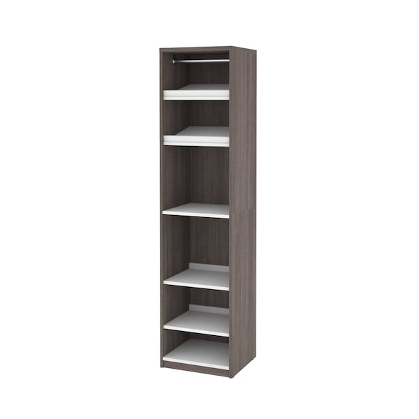 Cielo 20W 19.5 in Closet Organizer, Bark Grey & White